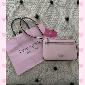 Kate Spade New York | Rose Smoke Leila Convertible Leather Wristlet